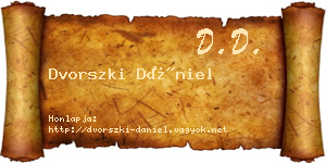 Dvorszki Dániel névjegykártya